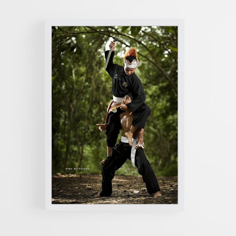 Poster L'Étreinte du Silat – affiche Pencak Silat (vue 3)